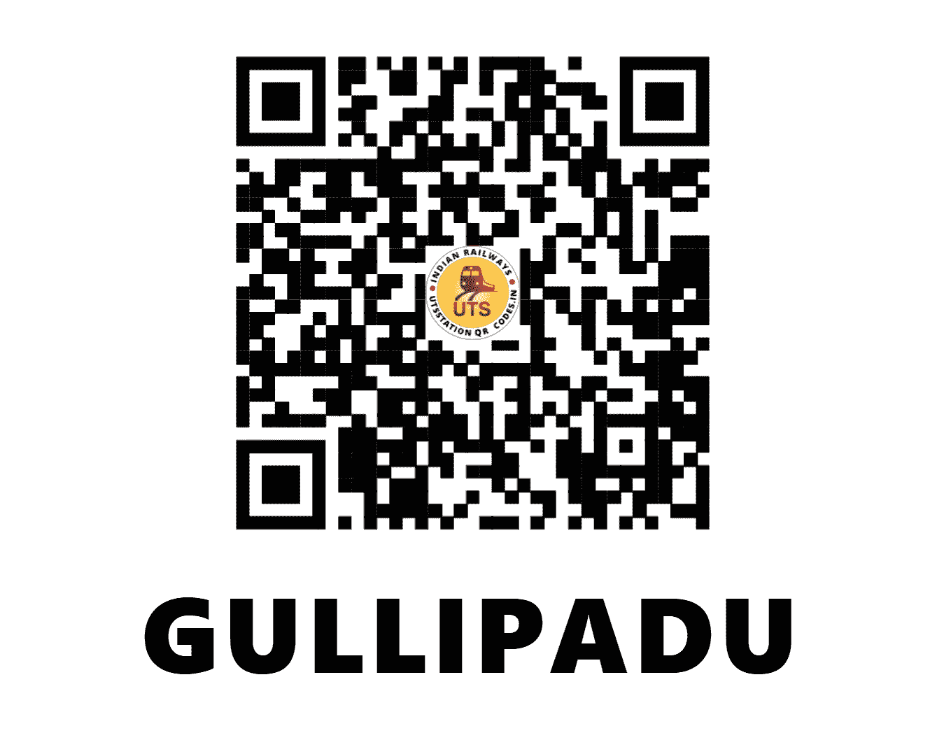 UTS QR Code for GULLIPADU - GLU (SC - ANDHRA PRADESH)